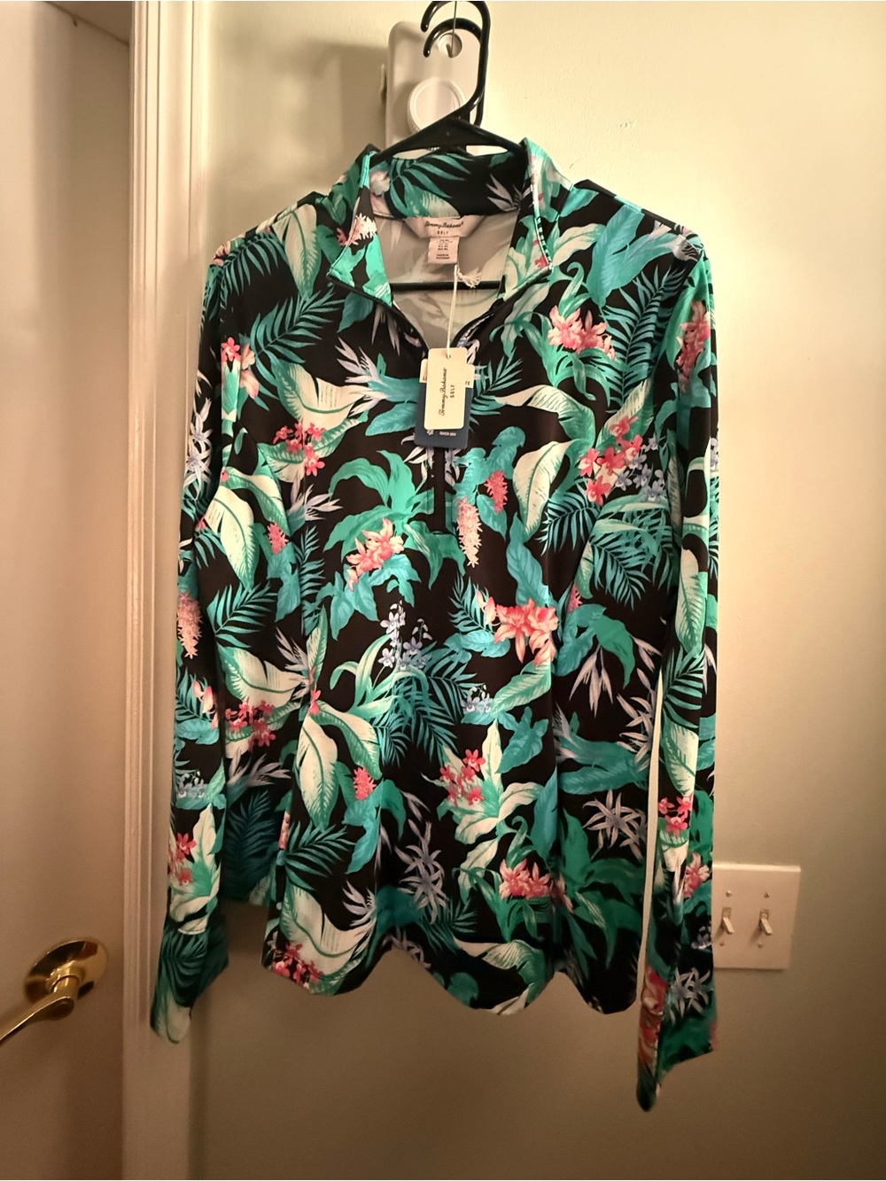 Tommy Bahama Golf Tropical Floral Half-Zip Pullover - NWT